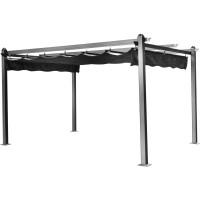 (obrázek pro) Hliníková pergola s polyesterovou plachtou 160g/m2, 392x292 cm, výška 228 cm