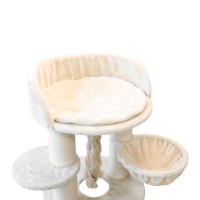 (obrázek pro) Škrabadlo pro kočky PERSIAN bílé, 60x60x141 cm