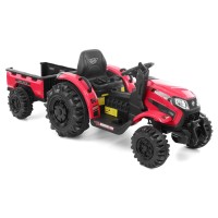 (obrázek pro) Akumulátorový traktor od 3 do 8 let, 12V/10 Ah, max. nosnost 30 kg červený