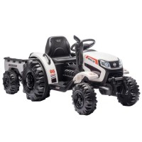 (obrázek pro) Akumulátorový traktor od 3 do 8 let, 12V/10 Ah, max. nosnost 30 kg bílý