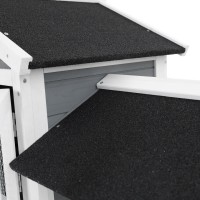 (obrázek pro) Dřevěná králíkárna MOLLY, bílo-černá