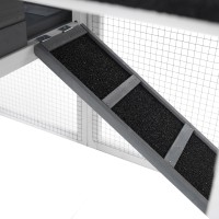 (obrázek pro) Dřevěná králíkárna MOLLY, bílo-černá