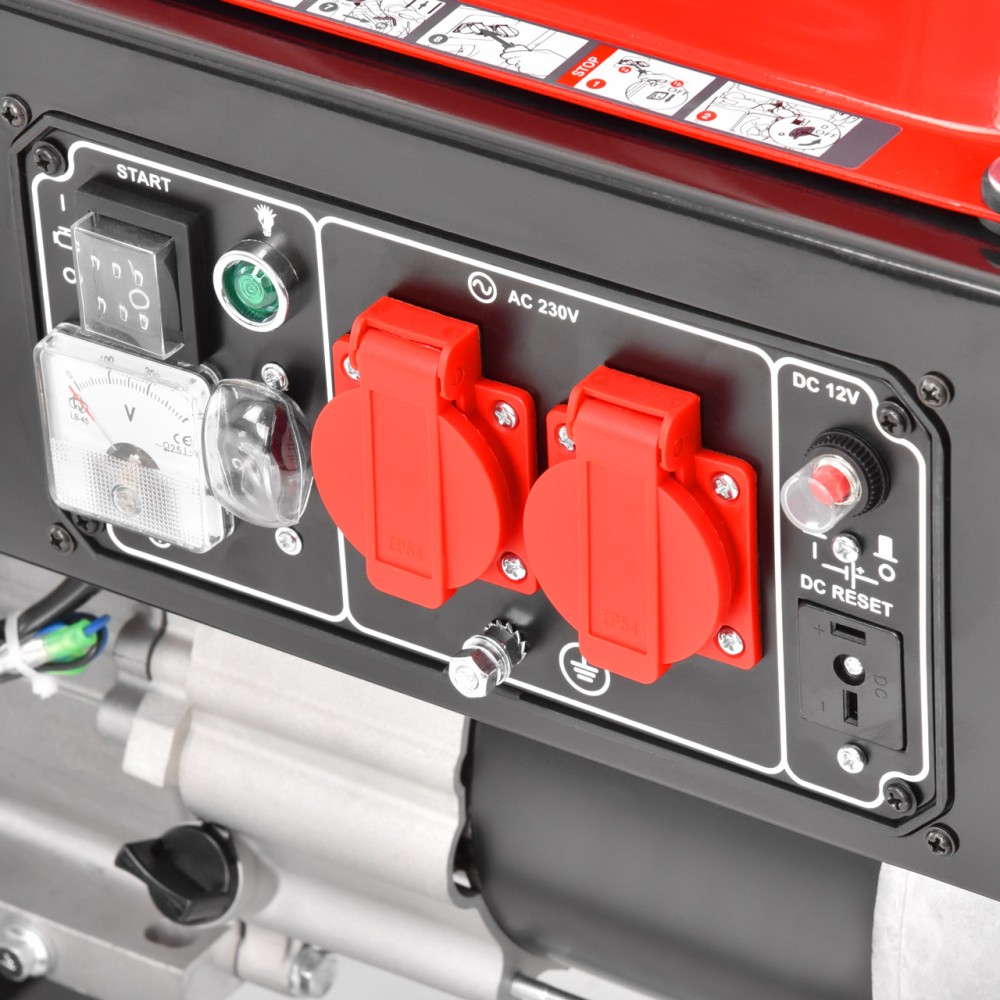 (obrázek pro) AVR generátor elektřiny, 3300W, 2x 230V, 1x 12V DC / 9A