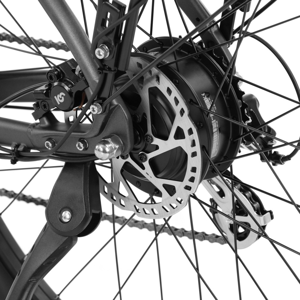 (obrázek pro) Elektrokolo LEONIS, šedé, dojezd až 120 km