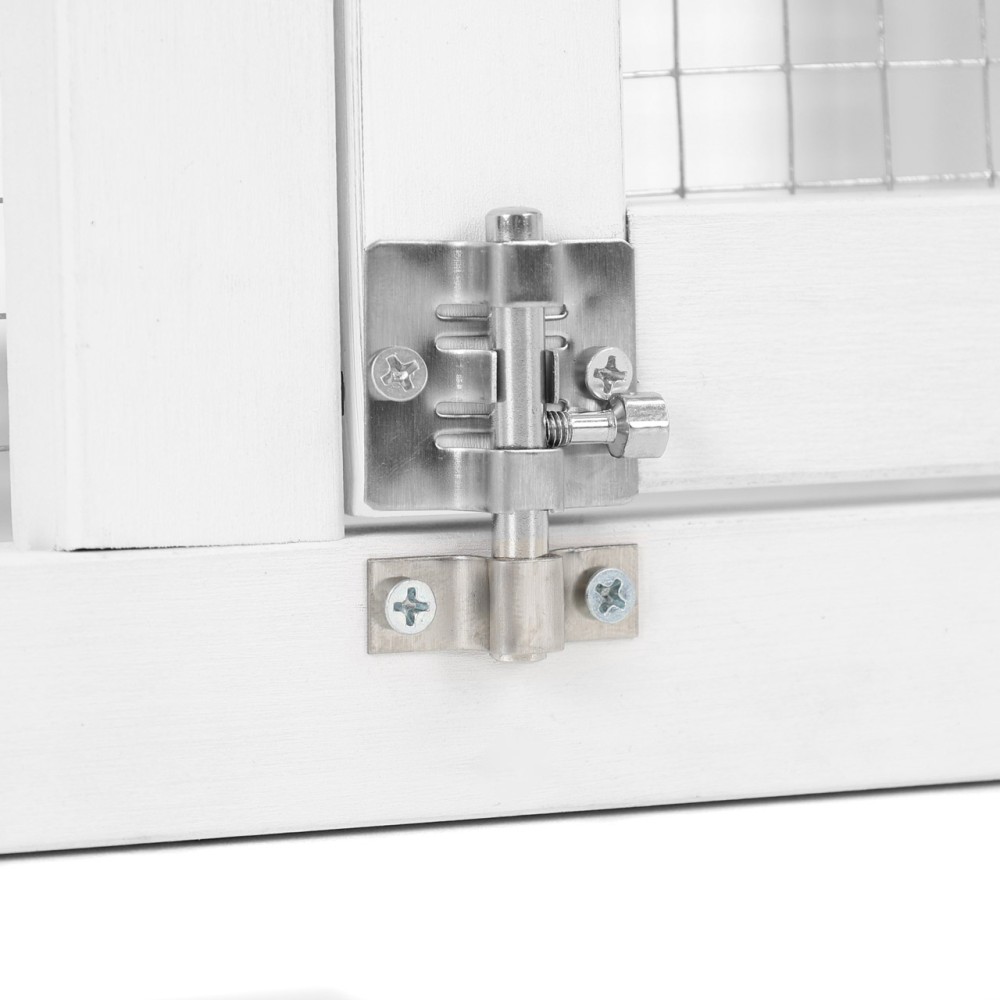 (obrázek pro) Dřevěná králíkárna MOLLY, bílo-černá