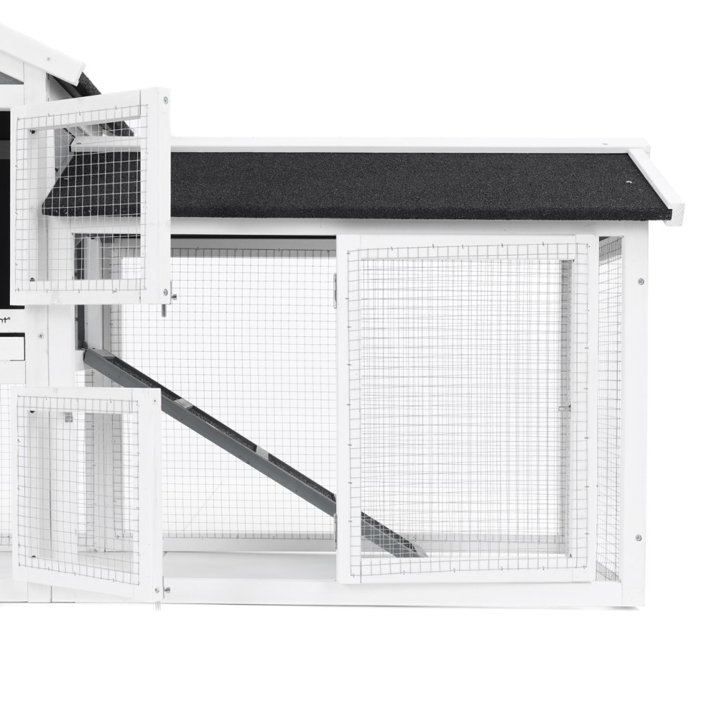 (obrázek pro) Dřevěná králíkárna MOLLY, bílo-černá