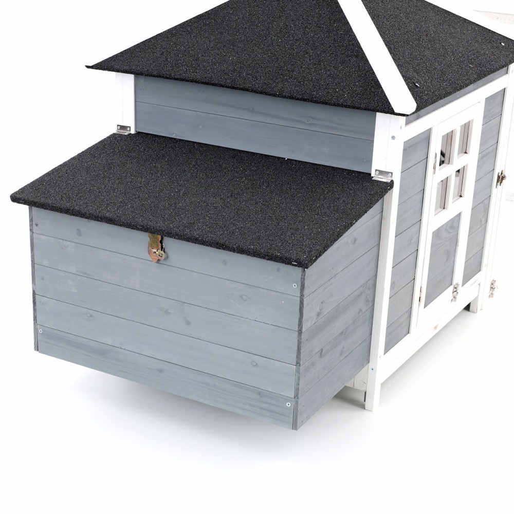 (obrázek pro) Venkovní výběh pro slepice s kurníkem