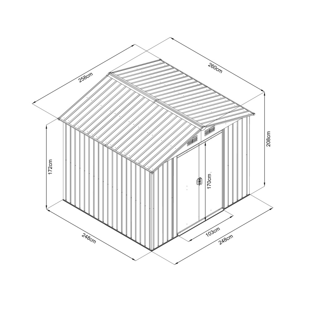(obrázek pro) HECHT 8X8 PLUS - zahradní domek