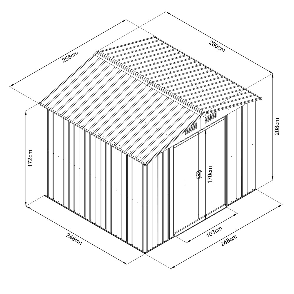 (obrázek pro) HECHT 8X8 PLUS - zahradní domek