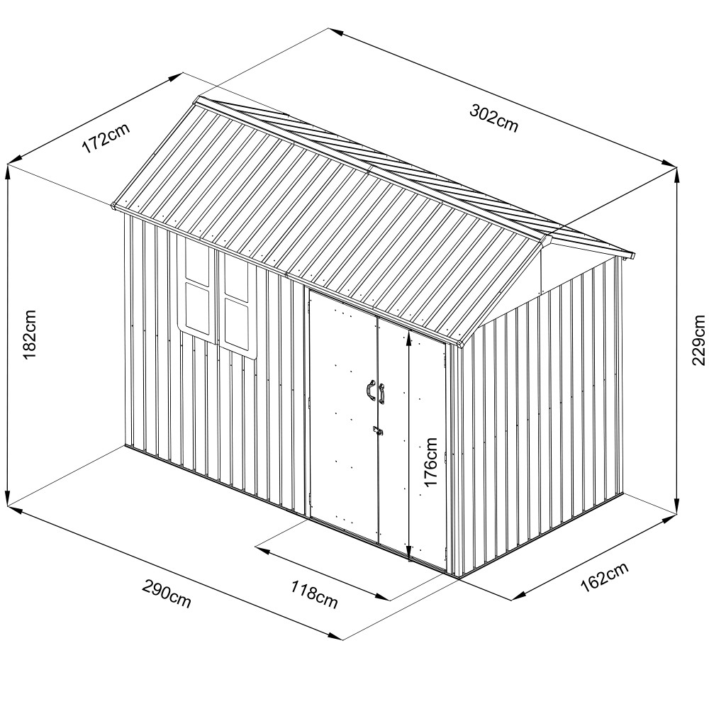 (obrázek pro) HECHT 6X10 NORD - zahradní domek