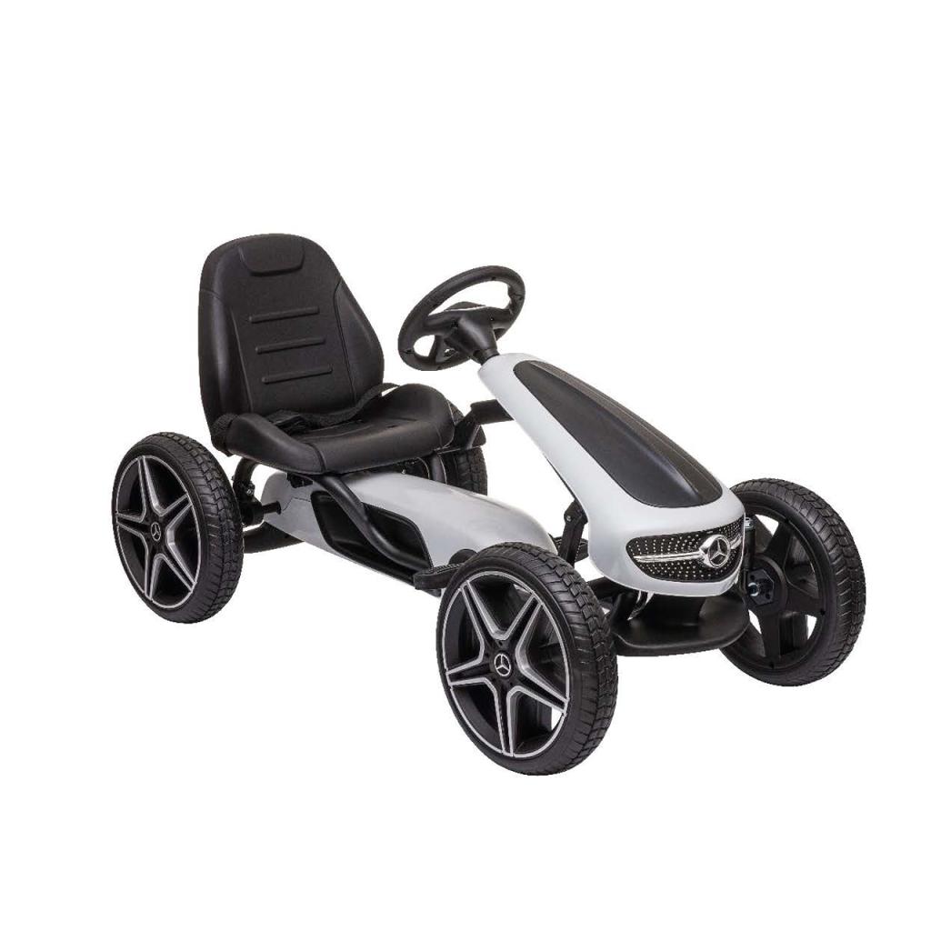 (obrázek pro) MERCEDES BENZ PEDAL GO KART WHITE - šlapací autíčko